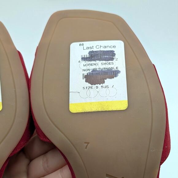 Paul Green Barbee Ankle Strap Heel Sandal Womens Chili Suede Size US9.5/UK7 - Picture 10 of 11